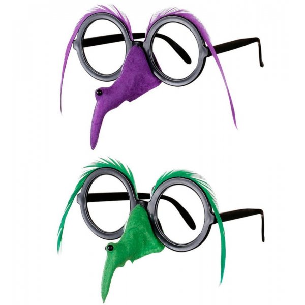 Αποκριάτικα Γυαλιά με Μύτη Μάγισσας (2 χρώματα)